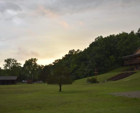 Outdoor activity field at Bear Lake Camp