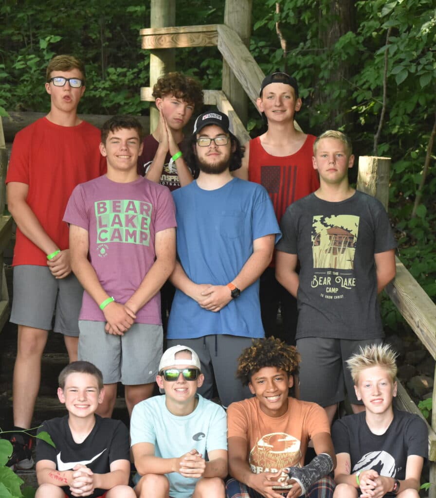 L.I.T. counselor mentoring high school leaders at Bear Lake Camp